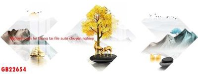 Mua file gốc File gốc in bộ tranh decor treo tráng gương canvas GB22654 (PSD) tại Filetranh.com