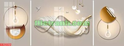 Ảnh gốc File gốc in bộ tranh decor treo tráng gương canvas GB24022 (độ nét cao) in mica