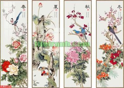 File in trần File gốc in bộ tranh decor treo tráng gương canvas GB24029 (bản gốc) phong cảnh