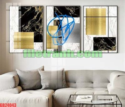 File gốc in ấn File gốc in bộ tranh decor treo tráng gương canvas GB24043 độ phân giải cao
