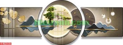 Mua file ảnh gốc File gốc in bộ tranh decor treo tráng gương canvas GB24069 (chất lượng cao)