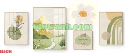 Download file gốc File gốc in bộ tranh decor treo tráng gương canvas GB24274 (in lụa) cao cấp