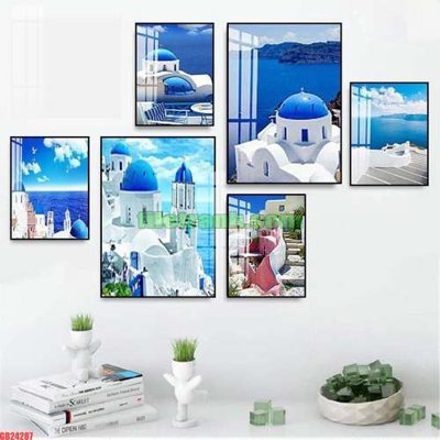 Ảnh gốc File gốc in bộ tranh decor treo tráng gương canvas GB24287 (độ nét cao) in mica