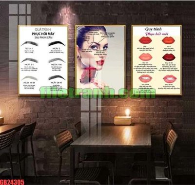 File tranh File gốc in bộ tranh decor treo tráng gương canvas GB24305 (gốc) chủ đề con người