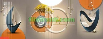 Ảnh gốc File gốc in bộ tranh decor treo tráng gương canvas GB24478 (độ nét cao) in mica