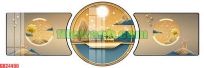 Tải file File gốc in bộ tranh decor treo tráng gương canvas GB24490 (gốc) in nhanh