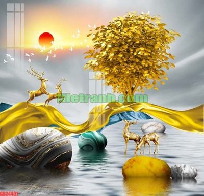 File gốc File gốc in bộ tranh decor treo tráng gương canvas GB24491 (phong cách) cổ điển