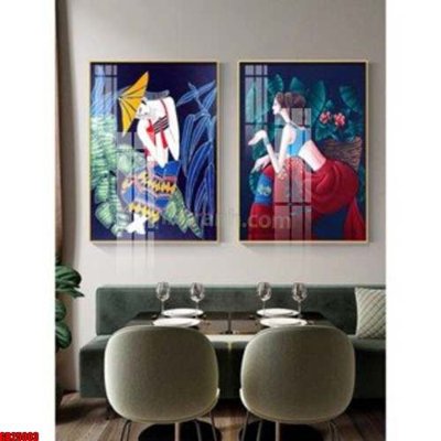 Hình ảnh file gốc File gốc in bộ tranh decor treo tráng gương canvas GB25003 (chất lượng cao)