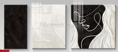 File tranh gốc File gốc in bộ tranh decor treo tráng gương canvas GB25411 (bản đẹp) độc quyền