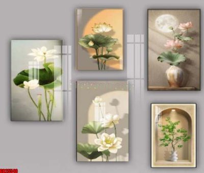 Tải file File gốc in bộ tranh decor treo tráng gương canvas GB25540 (gốc) in ấn chất lượng