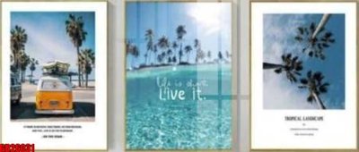 File tranh File gốc in bộ tranh decor treo tráng gương canvas GB26031 (file gốc) chủ đề phong thủy