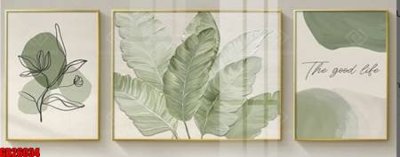 Download file gốc File gốc in bộ tranh decor treo tráng gương canvas GB26034 (in lụa) hoa lá