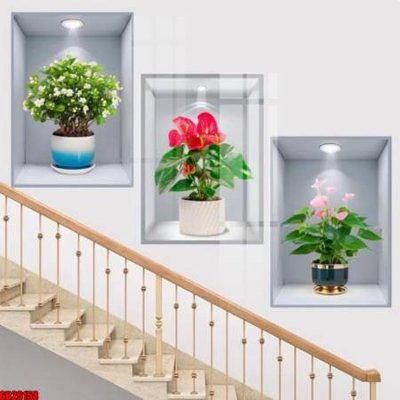 Download file gốc File gốc in bộ tranh decor treo tráng gương canvas GB26158 (in lụa) nghệ thuật