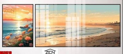 File PSD in ấn File gốc in bộ tranh decor treo tráng gương canvas GB26210 (chất lượng cao)