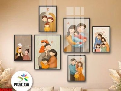 Hình ảnh file gốc in trần nhà File gốc in bộ tranh decor treo tráng gương canvas GB26250
