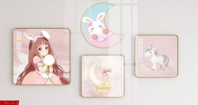 File gốc File gốc in bộ tranh decor treo tráng gương canvas GB26297 (PSD/TIFF) độ phân giải cao