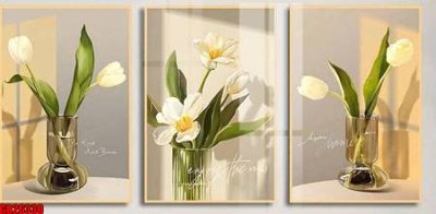 File tranh File gốc in bộ tranh decor treo tráng gương canvas GB26330 (ảnh gốc) in trần xuyên sáng