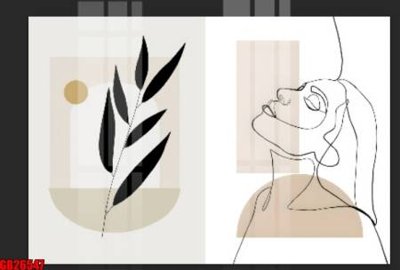 File gốc File gốc in bộ tranh decor treo tráng gương canvas GB26547 (cho in UV) siêu nét