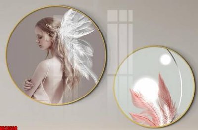 File gốc File gốc in bộ tranh decor treo tráng gương canvas GB26598 (in tráng gương) hiện đại