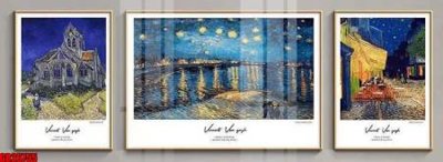 File in trần File gốc in bộ tranh decor treo tráng gương canvas GB26755 (bản gốc) hoa văn