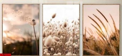 File tranh File gốc in bộ tranh decor treo tráng gương canvas GB26886 (gốc) chủ đề thiên nhiên