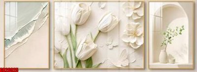 File gốc File gốc in bộ tranh decor treo tráng gương canvas GB26925 (in 3D) nghệ thuật