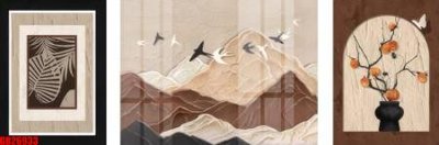 File gốc File gốc in bộ tranh decor treo tráng gương canvas GB26933 (in ấn) màu sắc trung thực