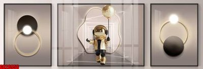 File tranh quảng cáo File gốc in bộ tranh decor treo tráng gương canvas GB26956 (download file gốc)