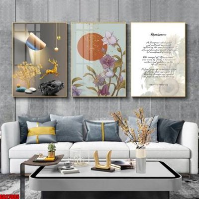 File PSD File gốc in bộ 3 tranh treo tường hiện đại GB27005 (bản gốc) dễ dàng edit