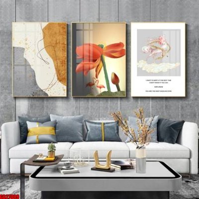 File tranh File gốc in bộ 3 tranh treo tường hiện đại GB27009 (gốc) in vải canvas