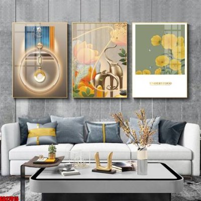 Tải file File gốc in bộ 3 tranh treo tường hiện đại GB27015 (gốc) in tranh tráng gương