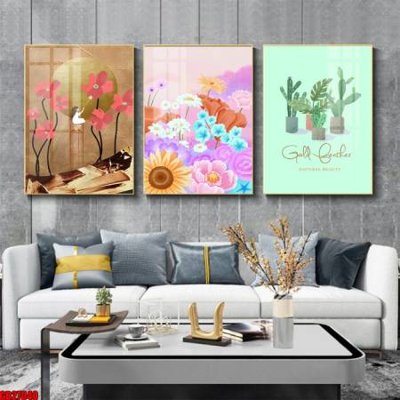 File tranh File gốc in bộ 3 tranh treo tường hiện đại GB27040 (file gốc) chuẩn màu in