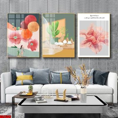 File ảnh File gốc in bộ 3 tranh treo tường hiện đại GB27042 (gốc) in PP, decal