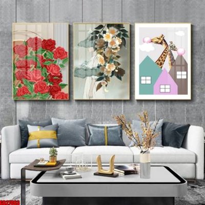 File tranh quảng cáo File gốc in bộ 3 tranh treo tường hiện đại GB27063 (download file gốc)