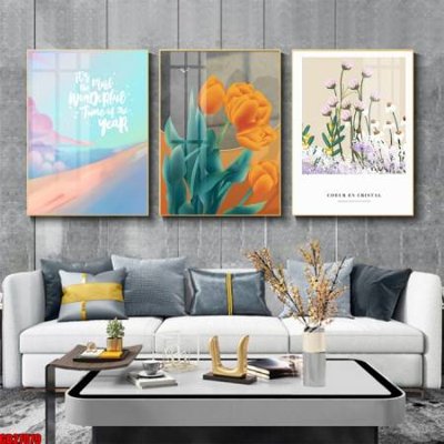 File tranh File gốc in bộ 3 tranh treo tường hiện đại GB27079 (gốc) chủ đề thiên nhiên