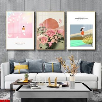 Tải file File gốc in bộ 3 tranh treo tường hiện đại GB27085 (gốc) làm tranh trang trí