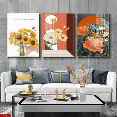 File tranh trang trí File gốc in bộ 3 tranh treo tường hiện đại GB27125 (file gốc)