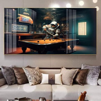 File in trần File tranh décor treo quán bida bi a BILLARD GX142 (bản gốc) 5D