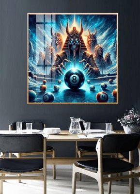 File gốc File tranh décor treo quán bida bi a BILLARD GX251 (in lụa) tranh mã đáo