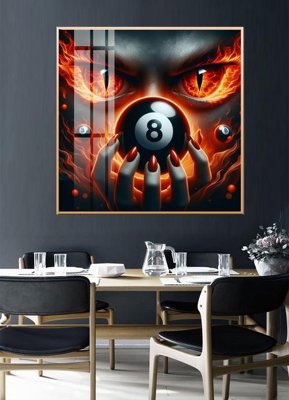 File gốc File tranh décor treo quán bida bi a BILLARD GX258 (in lụa) họa tiết 3D