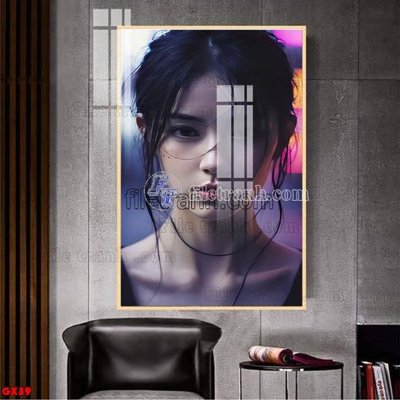 File gốc File tranh gái xinh đánh bida bi-a BILLARD GX39 (in lụa) cao cấp