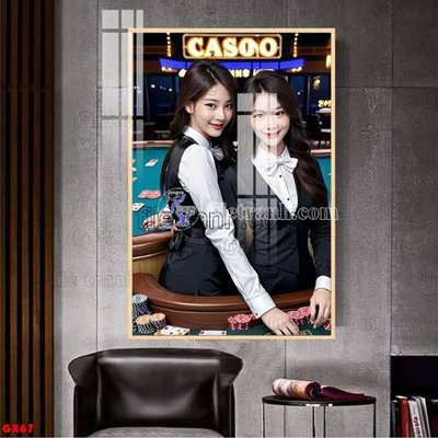 File tranh File tranh gái xinh đánh bida bi-a BILLARD GX67 (bản gốc) in lụa 5D