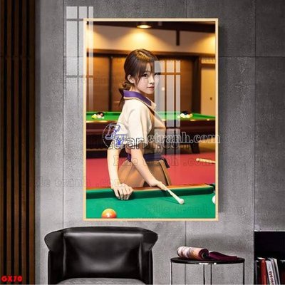 Tải file File tranh gái xinh đánh bida bi-a BILLARD GX70 (gốc) làm tranh treo tường
