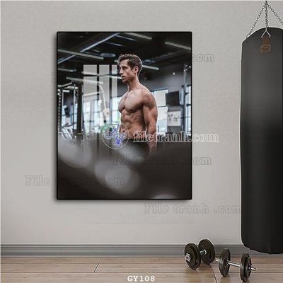 File gốc File tranh treo phòng gym GYM108 (in 3D) nghệ thuật