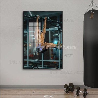 Download file gốc File tranh treo phòng gym GYM141 (in lụa) cao cấp
