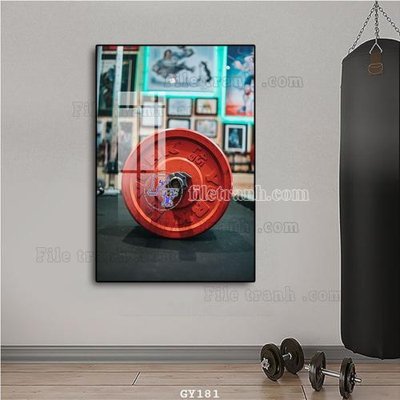 File gốc File tranh treo phòng gym GYM181 (in 3D) cho trang trí