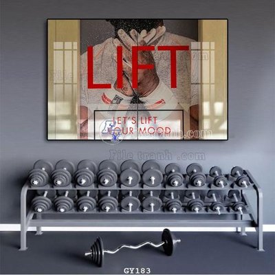 File tranh gốc File tranh treo phòng gym GYM183 (bản quyền) độc đáo