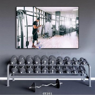 Ảnh gốc File tranh treo phòng gym GYM201 (độ nét cao) in mica