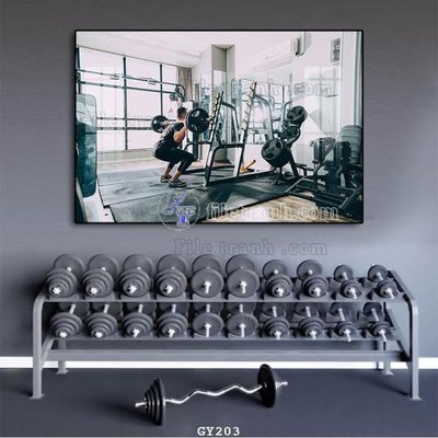 File tranh in trần File tranh treo phòng gym GYM203 (ảnh gốc siêu nét)