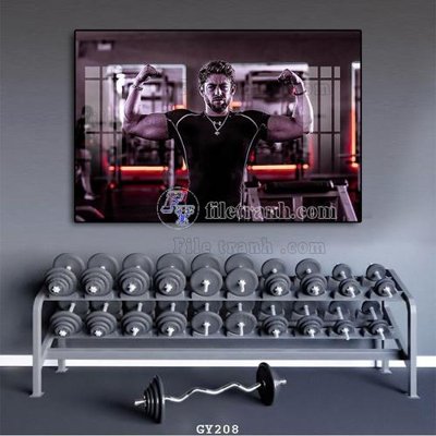 Download file gốc File tranh treo phòng gym GYM208 (in lụa) cao cấp
